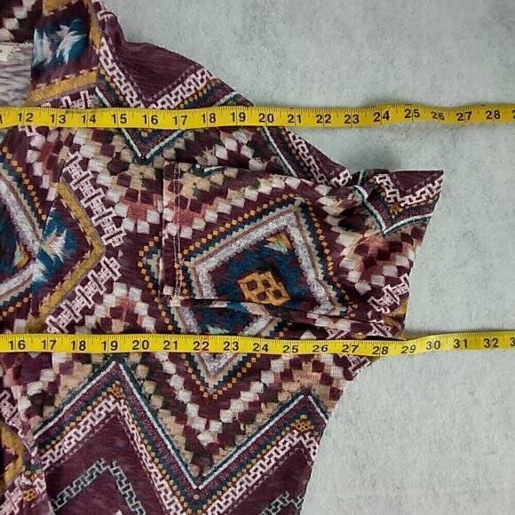 Cato Women's Tribal Pattern, Knit Cardigan Open Sweater Size XL - Picture 8 of 13